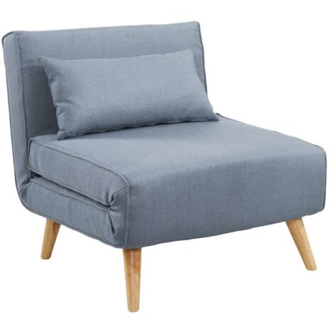 Domo Mea Poltrona Letto Grigia Design Scandinavo Salvaspazio - 76x80x74 cm