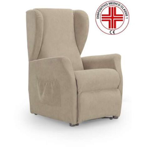 Domo Mea Poltrona Reclinabile Viki - Tessuto Beige Idrorepellente