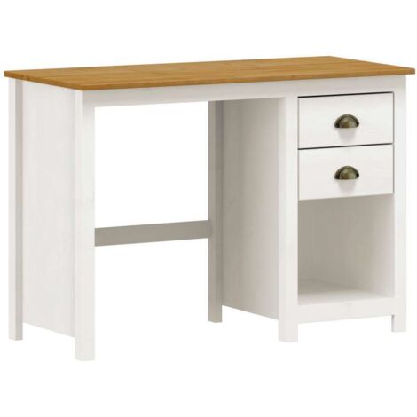 Domo Mea Scrivania Topazio Bianca con Cassetti - 110x45x76 cm