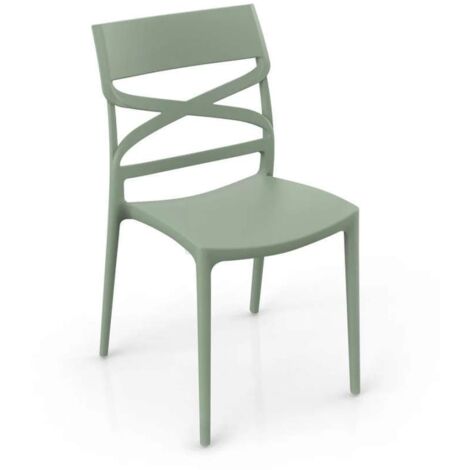 Domo Mea Sedia Flow Menta in Polipropilene - Design Ergonomico e Resistente - 45x54x85 cm