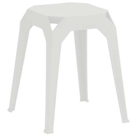 Domo Mea Sgabello Bianco - Design Compatto 37x37 cm, Altezza 46 cm