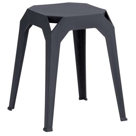 Domo Mea Sgabello Nero Compatto 37x37 cm - Design Elegante e Versatile
