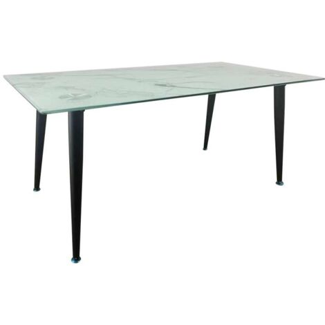 Domo Mea Tavolino da Caffè Effetto Marmo Bianco/Nero 100x55 cm