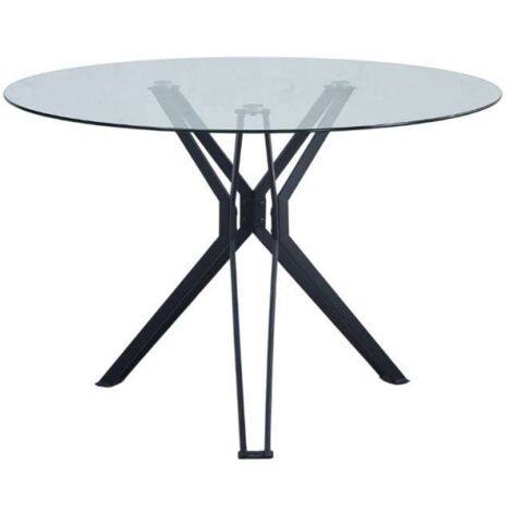 Domo Mea Tavolo Bretta Tondo in Vetro - 100x76 cm