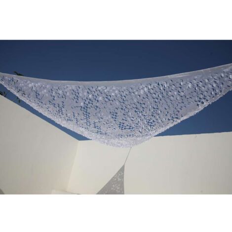Domo Mea Vela da Giardino Triangolare Bianca - Poliestere 80gr - 3,6x3,6x3,6 m - Rivestimento PU e Anti UV30+ - Corda e Occhielli Inclusi