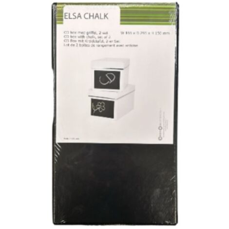 DOMOPAK - 2 SCATOLE USO UFFICIO ELSA CHALK BLACK 28,5x16,5x15CM