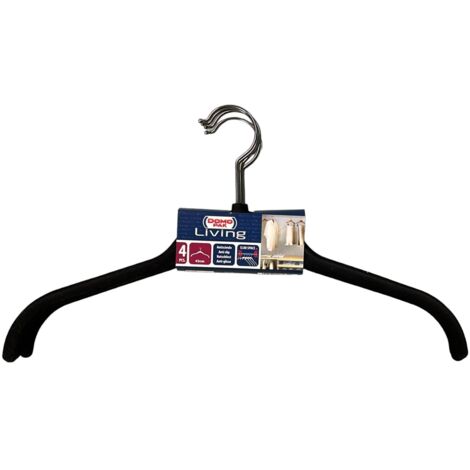 DOMOPAK - 4 APPENDIABITI VELLUTATO COLORE NERO 42CM