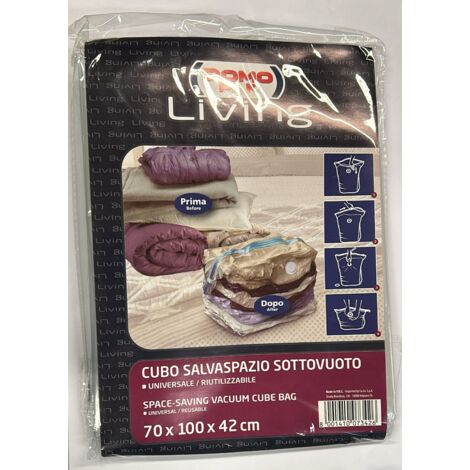DOMOPAK - SACCO SALVASPAZIO SOTTOVUOTO CUBO  70x105x44 CM