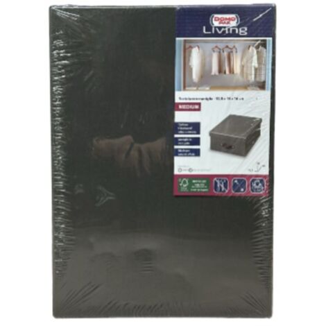 DOMOPAK - SCATOLA GREY MANIGLIE PELLE MEDIUM