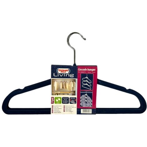 DOMOPAK - SET 3 APPENDIABITI VELLUTATO HOOK BLU