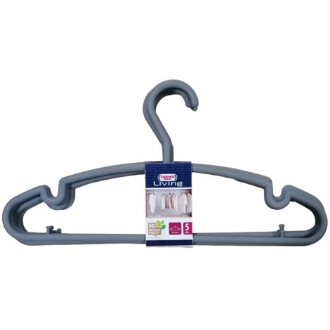DOMOPAK - SET 5 GRUCCE APPENDIABITI GRIGIO 60% RECYCLED PLASTIC 41,5 CM