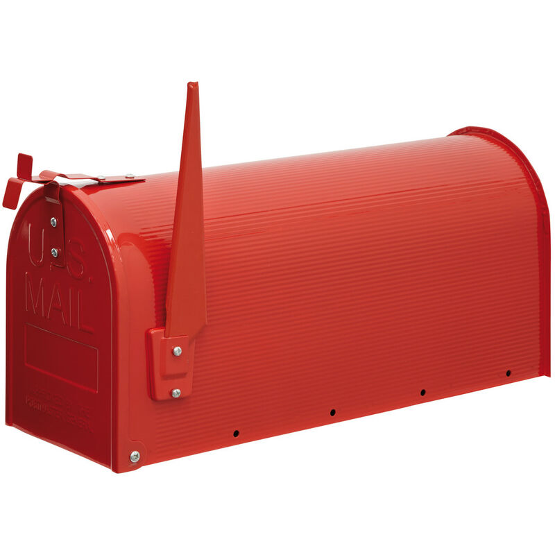 Image of Usa Mail d-usa/r Cassetta Postale Americana in Acciaio, Di Grandi Dimensioni, Riviste e Buste C4, Per posta, pane o giornale, Rosso - Arregui