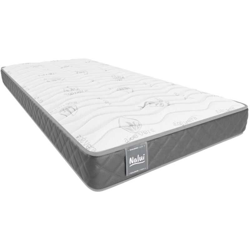 Matelas viscoélastique xcm Nalui Aloe Vera : Hauteur:±15cm : Respirant : F. moyenne-élevée. Réversible : Fabriqué en Espagne gris