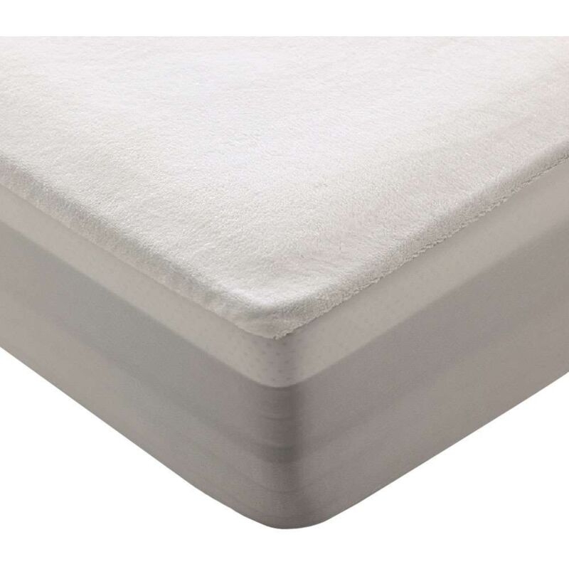 

Protector de Colchón Impermeable,Transpirable,Antiácaros,Lavable 30ºC,No Produce Calor ni Ruidos[Hasta 30cm Altura] cama 150 - Blanco - Don Descanso