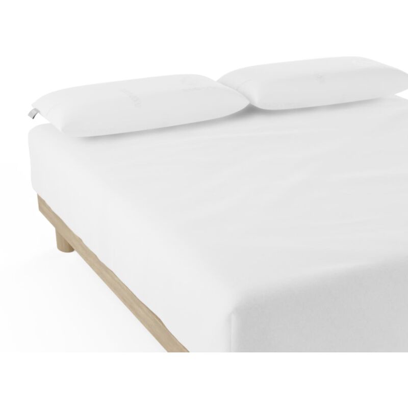 

–Sábana Bajera Ajustable Algodón 100% Blanca 180 Hilos (Camas ±28cm)Blanco-Lavable 30º (Varios Tamaños) cama 200 - Blanco - Don Descanso