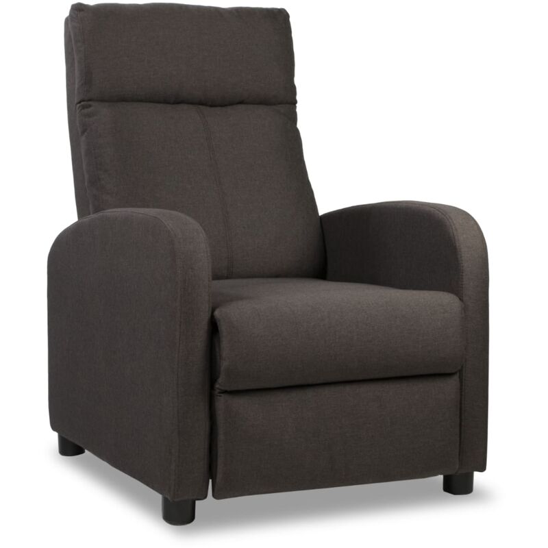 

DON DESCANSO- Sillón Reclinable Tela Verona Chocolate,Sillón Relax con Reposapiés,Apertura Push,Compacto, Reclinable hasta 160º - Marrón Chocolate
