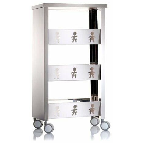 DON HIERRO, Carrito auxiliar de baño con ruedas BALI,. Diseño y fabricación española.