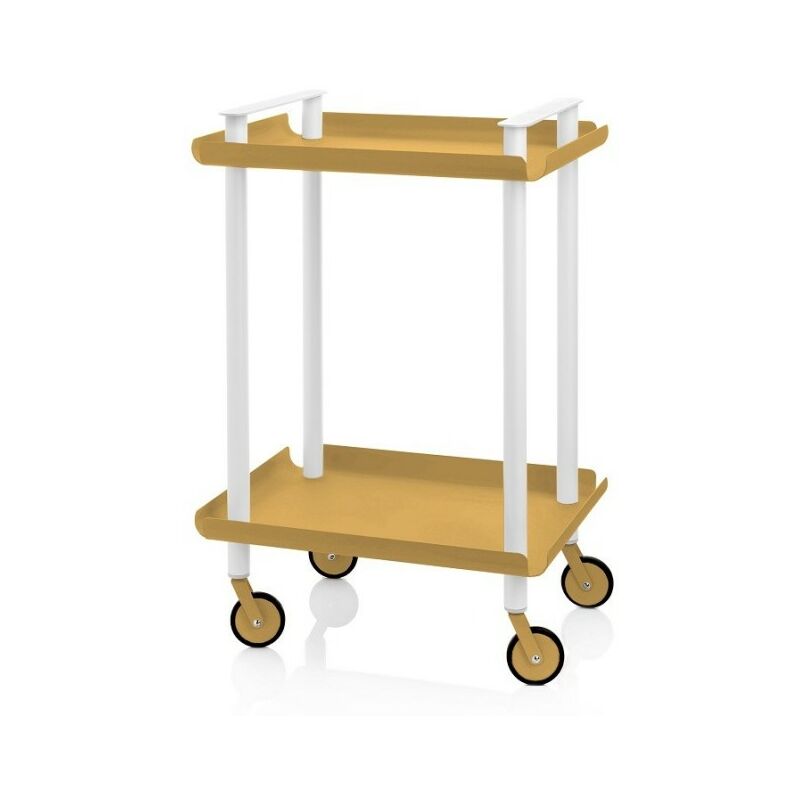 

Carrito auxiliar LEKY, armazón blanco, 2 estantes. Multifuncional, práctico y decorativo.,. Diseño y fabricación española. - Don Hierro