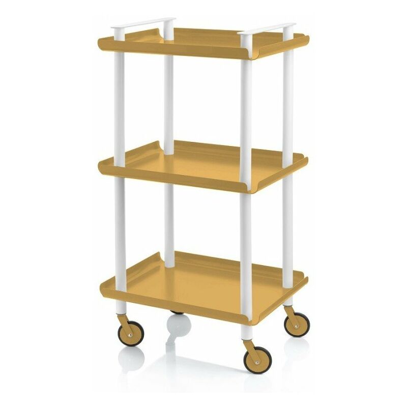 

Carrito auxiliar LEKY, armazón blanco, 3 estantes. Multifuncional, práctico y decorativo.,. Diseño y fabricación española. - Don Hierro