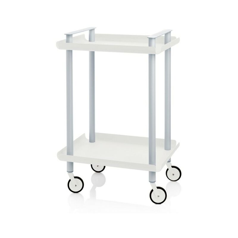 

Carrito auxiliar LEKY, armazón gris, 2 estantes. Multifuncional, práctico y decorativo,. Diseño y fabricación española. - Don Hierro