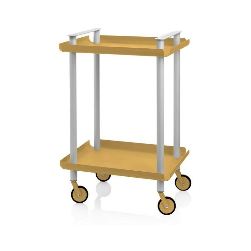 

Carrito auxiliar LEKY, armazón gris, 2 estantes. Multifuncional, práctico y decorativo,. Diseño y fabricación española. - Don Hierro