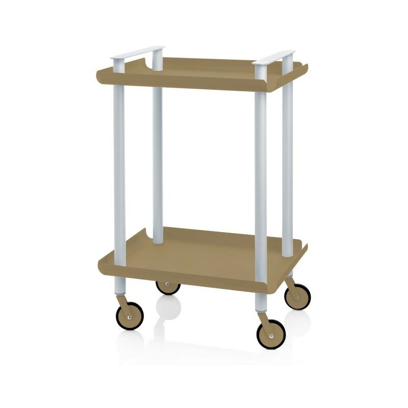 

Carrito auxiliar LEKY, armazón gris, 2 estantes. Multifuncional, práctico y decorativo,. Diseño y fabricación española. - Don Hierro