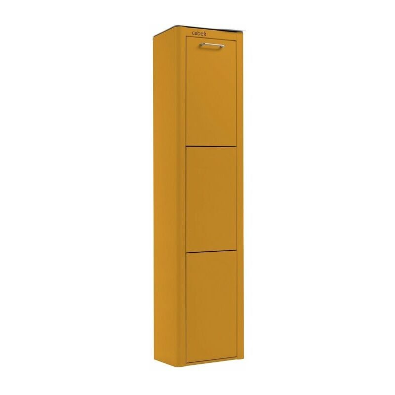 

DON HIERRO, CUBEK - Cubo de basura y reciclaje, con 3 compartimentos.,. Diseño y fabricación española.