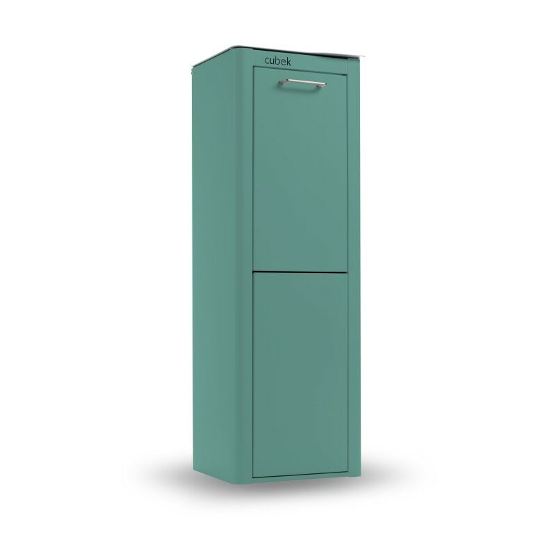 

DON HIERRO, CUBEK - Cubo de basura y reciclaje lacado, con 2 compartimentos.,. Diseño y fabricación española.
