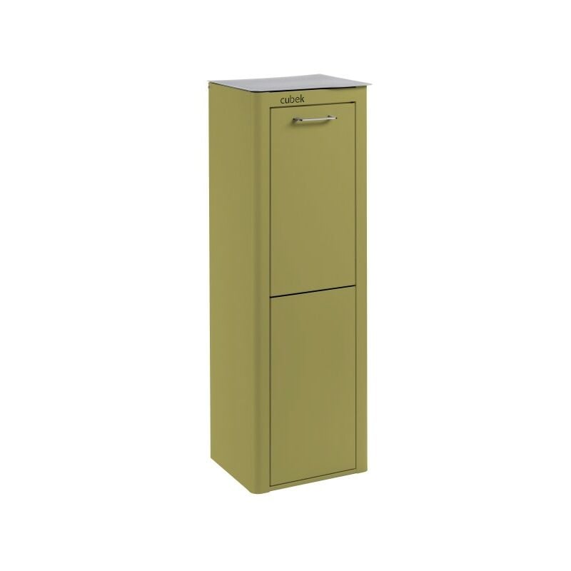 

DON HIERRO, CUBEK - Cubo de basura y reciclaje lacado, con 2 compartimentos.,. Diseño y fabricación española.