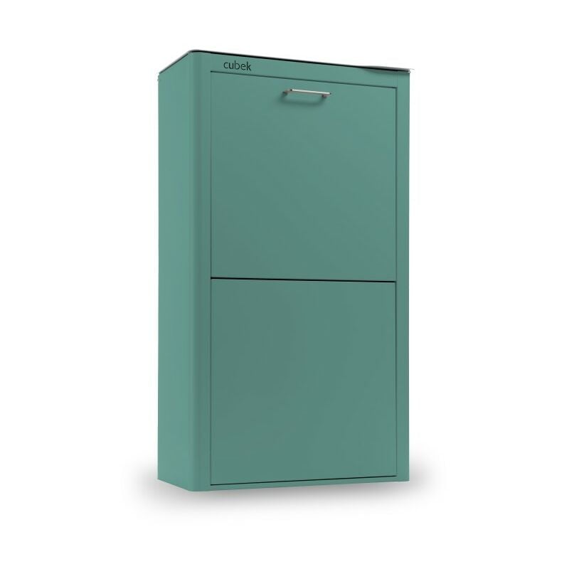 

DON HIERRO, CUBEK - Cubo de basura y reciclaje lacado, con 4 compartimentos.,. Diseño y fabricación española.