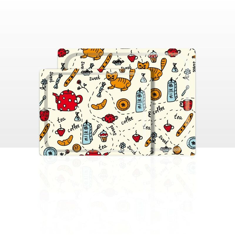 

Set de 2 bandejas (42 x 29 y 48 x 37 cm),. Diseño y fabricación española. - Don Hierro