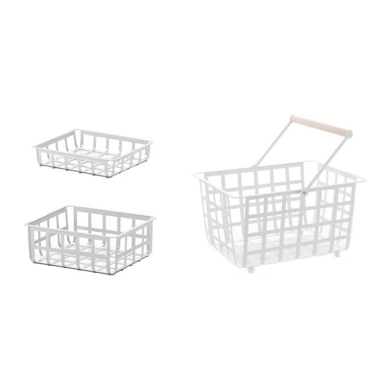

ZESTAS, set de 3 cestas: tamaño pequeño, medio y semi grande,. Diseño y fabricación española. - Don Hierro
