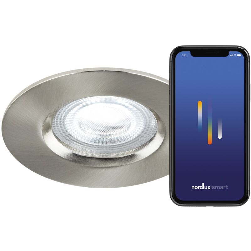 Spot encastré don smart Colour Matière plastique Brossé Nickel, H.6.8 - IP65 - led Module / Nordlux Intérieur