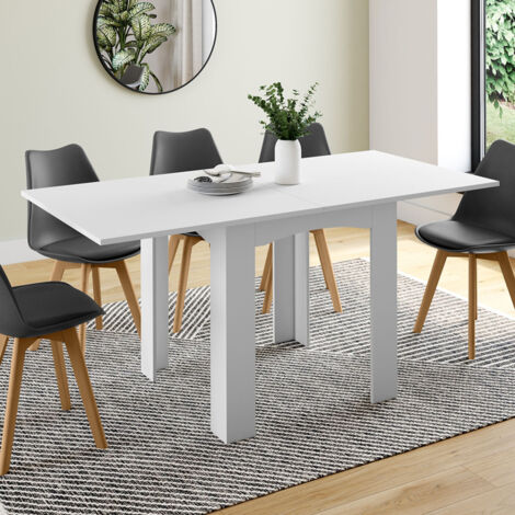 DONA mesa de comedor extensible 4-8 personas blanco 80-160 cm