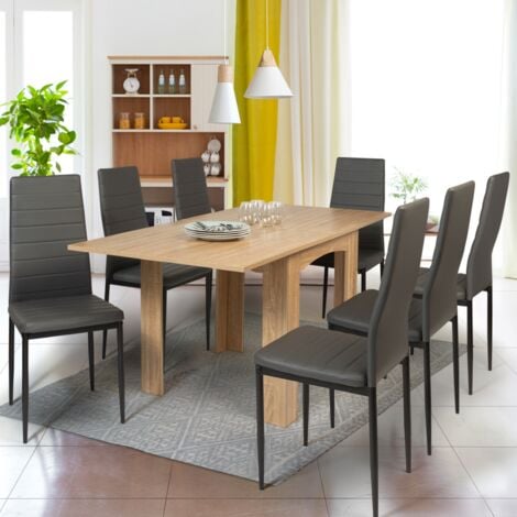 DONA mesa de comedor extensible 4-8 personas haya 80-160cm