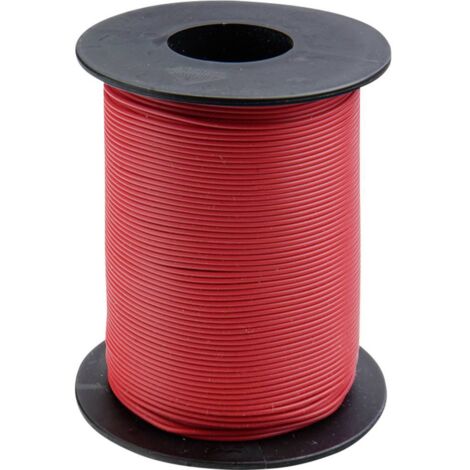 Donau Elektronik 105-0-100 Fil de câblage 1 x 0.20 mm² rouge 100 m W737251