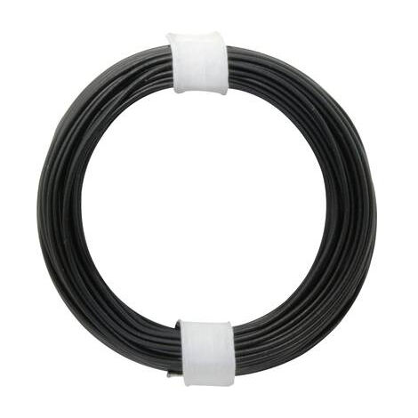Donau Elektronik 105-1 Fil de câblage 1 x 0.20 mm² noir 10 m W737311