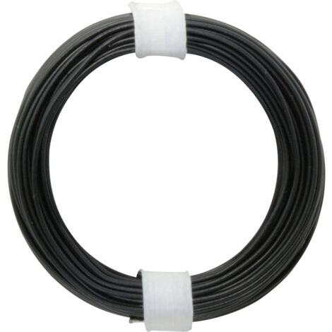Donau Elektronik 105-1 Schaltdraht  1 x 0.20 mm² Schwarz 10 m