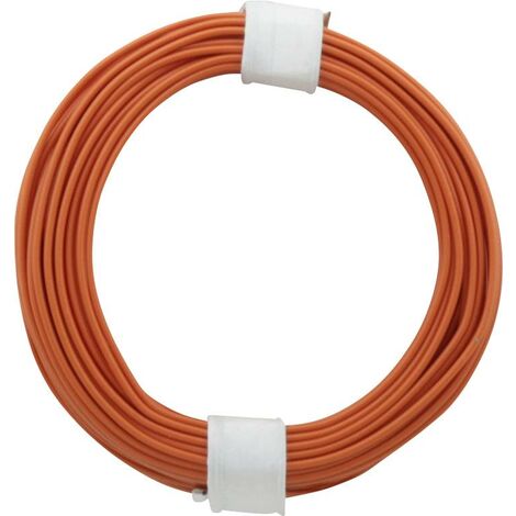 Donau Elektronik 105-7 Fil de câblage 1 x 0.20 mm² orange 10 m W737231