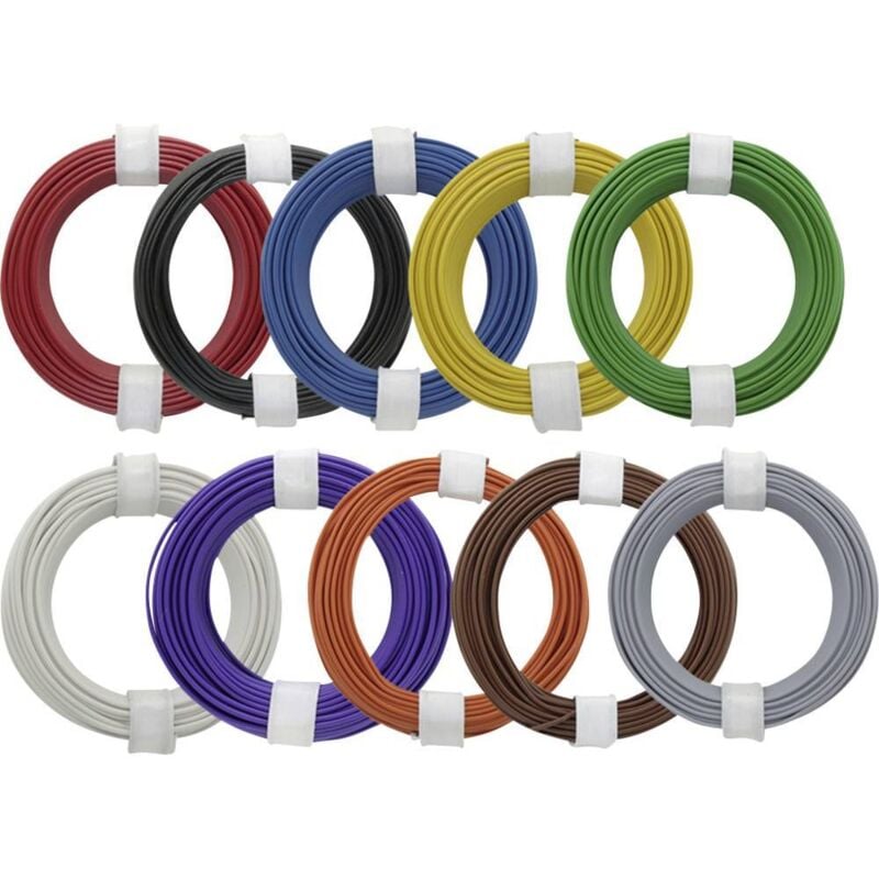 118-MIX Fil de câblage 1 x 0.14 mm² multicolore 1 set - Donau Elektronik