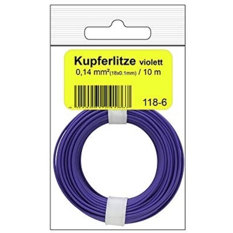 DONAU ELEKTRONIK 118  6SB SINGLE FLEX WIRE IN BORSA, VIOLA, 10 M