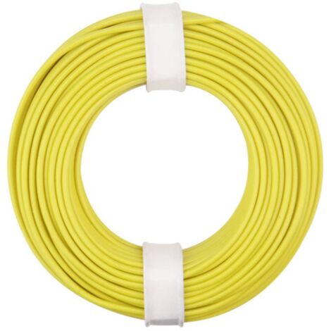 Donau Elektronik 125-013 Fil de câblage 1 x 0.25 mm² jaune 10 m W181992