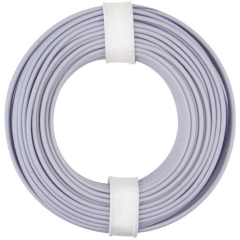 Donau Elektronik 125-019 Fil de câblage 1 x 0.25 mm² gris 10 m W181942