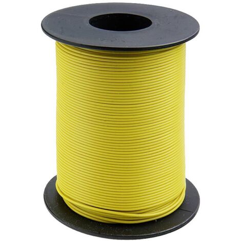 Donau Elektronik 125-S25-3 Fil de câblage 1 x 0.25 mm² jaune 25 m