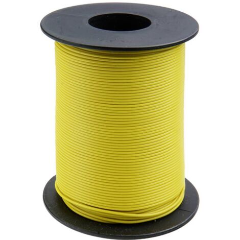 Donau Elektronik 125-S50-3 Fil de câblage 1 x 0.25 mm² jaune 50 m W181882