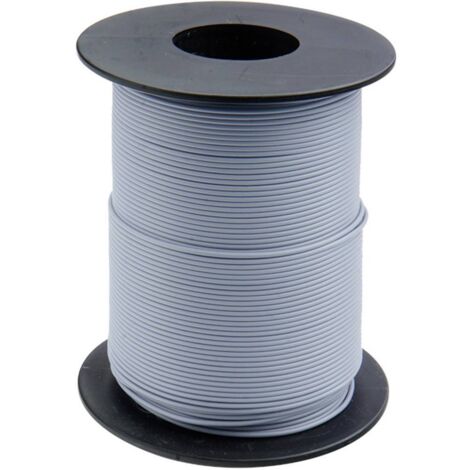 Donau Elektronik 125-S50-9 Fil de câblage 1 x 0.25 mm² gris 50 m W181452