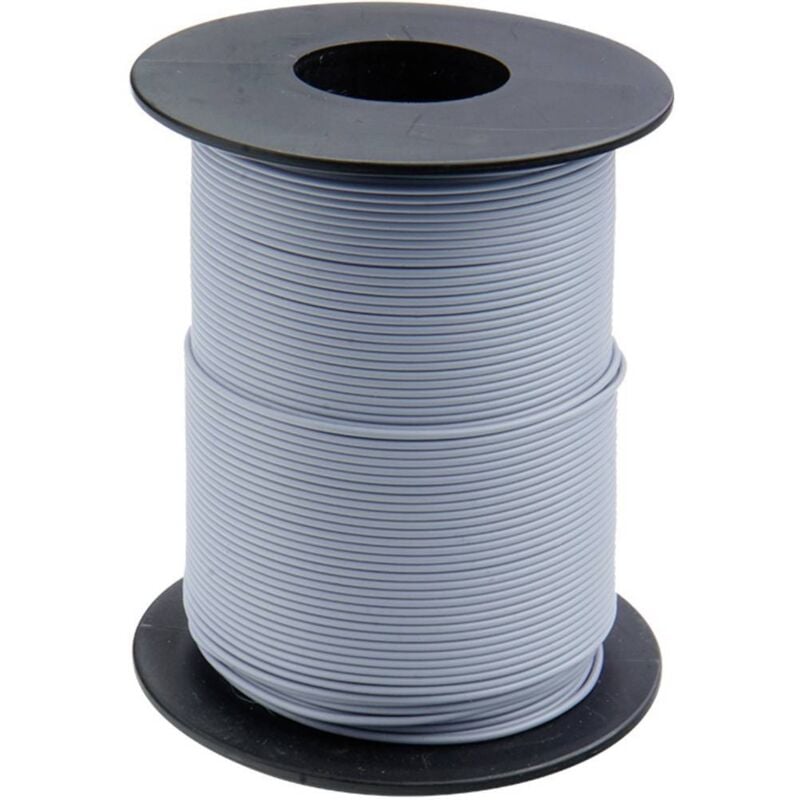 125-S50-9 Fil de câblage 1 x 0.25 mm² gris 50 m - Donau Elektronik