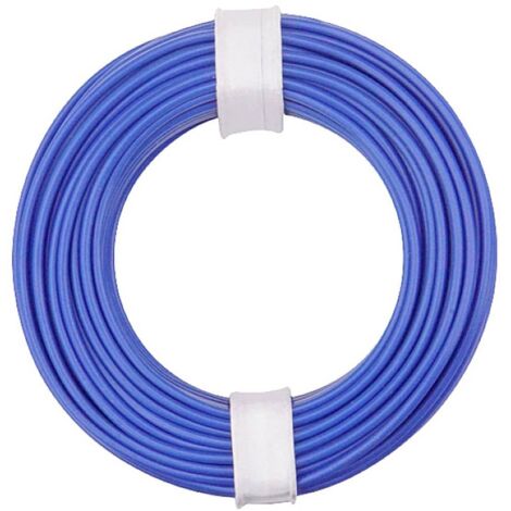 Donau Elektronik 150-012 Fil de câblage 1 x 0.50 mm² bleu 10 m