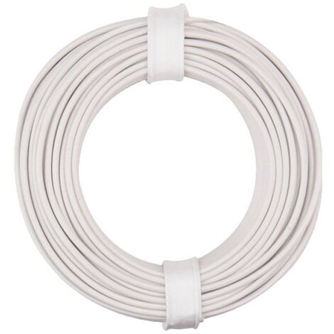 Donau Elektronik 150-015 Fil de câblage 1 x 0.50 mm² blanc 10 m S635022
