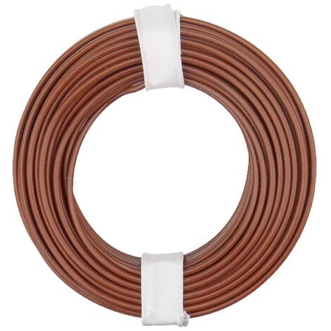 Donau Elektronik 150-018 Fil de câblage 1 x 0.50 mm² marron 10 m